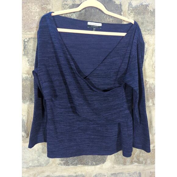 Eloquii‎ Elements Top Woman's 18/20 Blue Surplus Knit Sweater Office Career - Picture 1 of 11